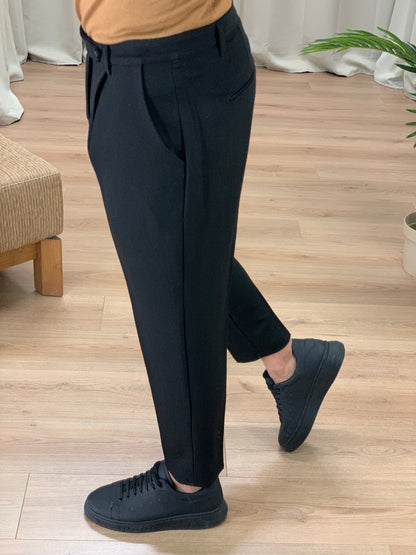 Pantalone Milano con pinces col. Nero