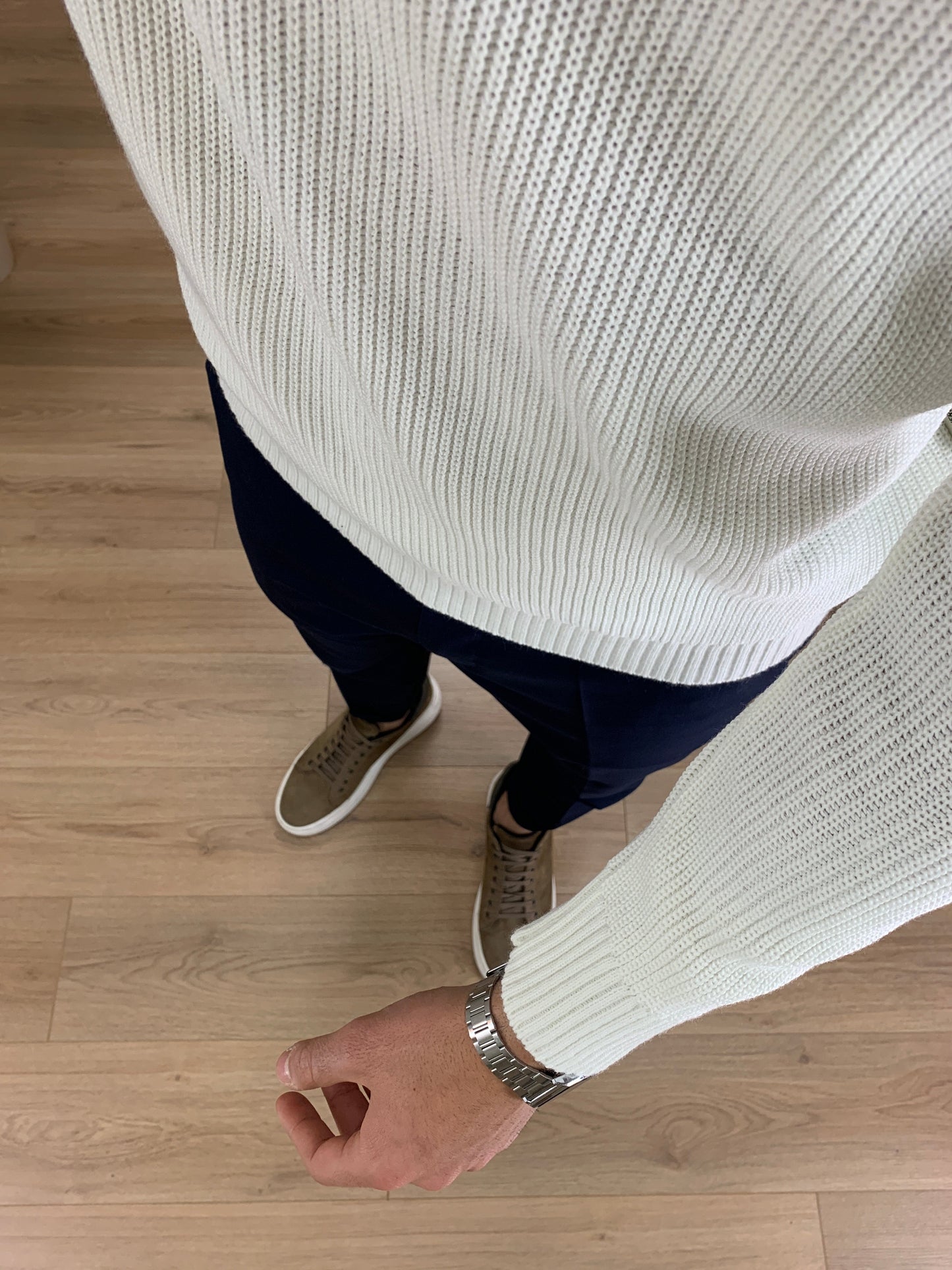 Maglioncino Nadin Trama Basic collo lupetto col. Panna