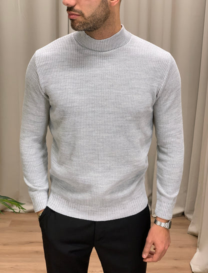 Maglioncino Nadin Trama Basic collo lupetto col. Grigio