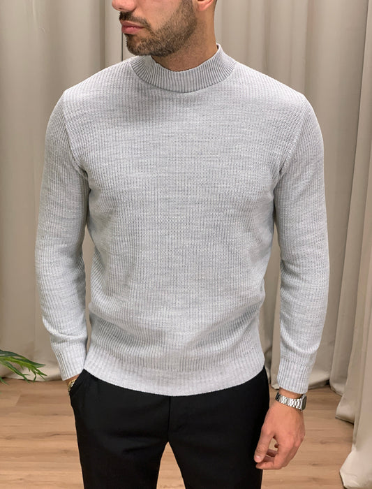 Maglioncino Nadin Trama Basic collo lupetto col. Grigio