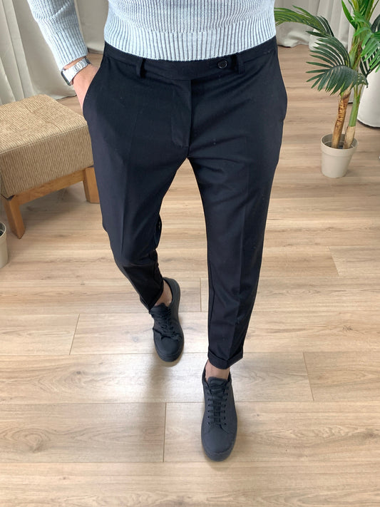 Pantalone Firenze con Risvolto sul Fondo col. Nero