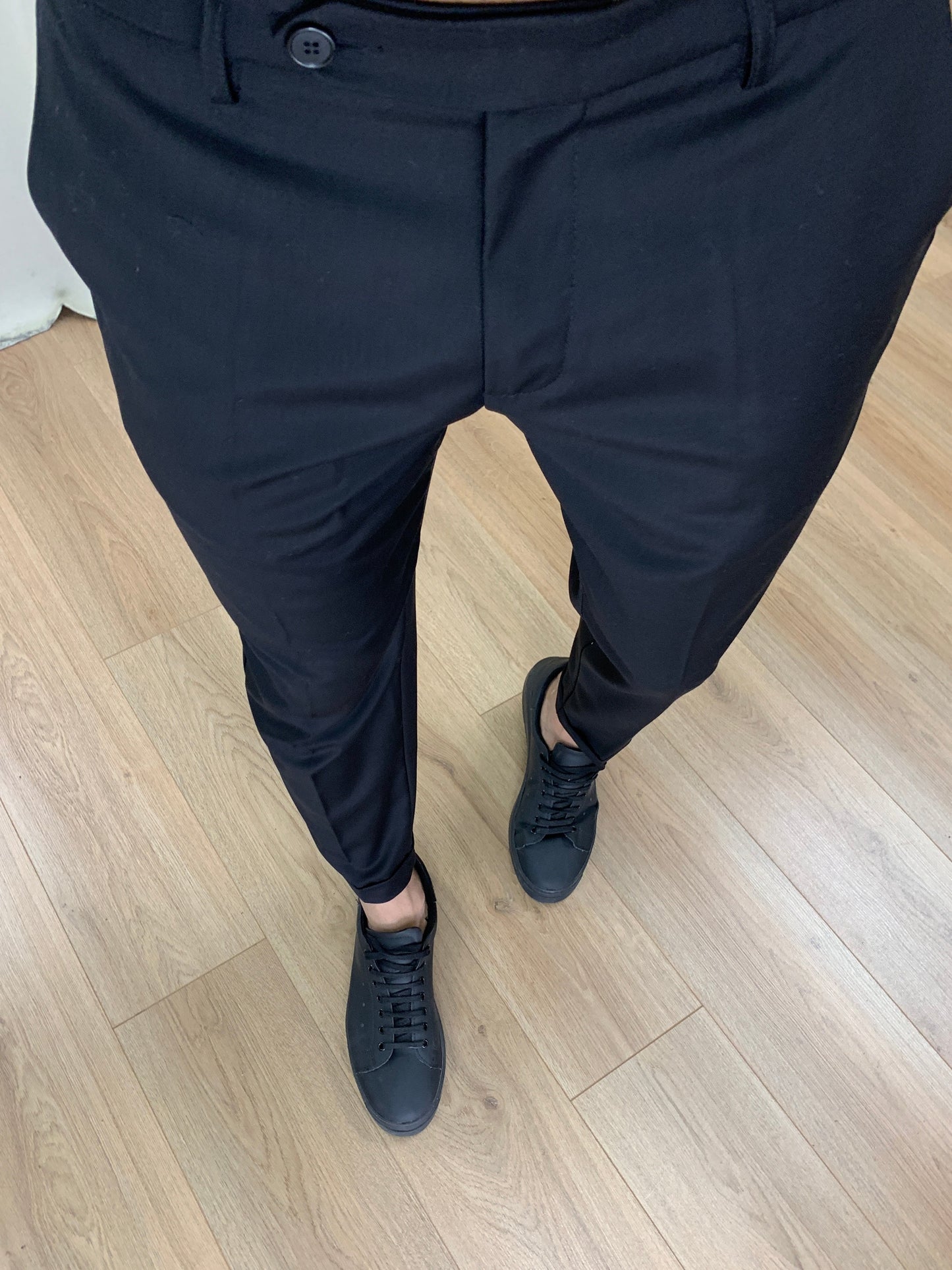 Pantalone Firenze con Risvolto sul Fondo col. Nero