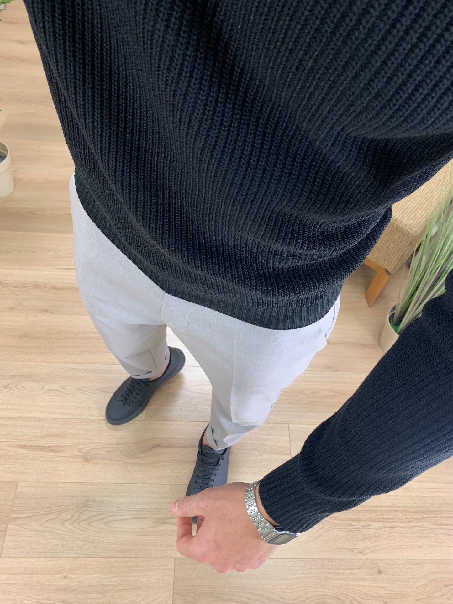 Maglioncino Nadin Trama Basic collo lupetto col. Nero