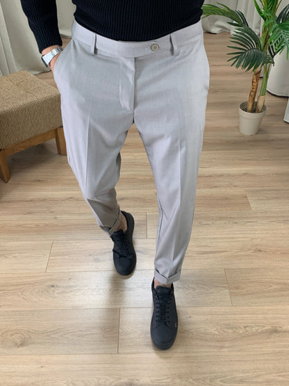 Pantalone Firenze con Risvolto sul Fondo col. Grigio