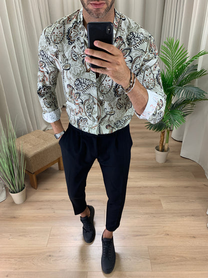 Camicia Wook Fantasia in Viscosa col. Beige