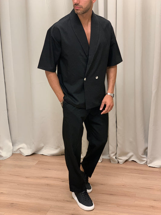 Completo 322 Pantalone + Camicia col. Nero