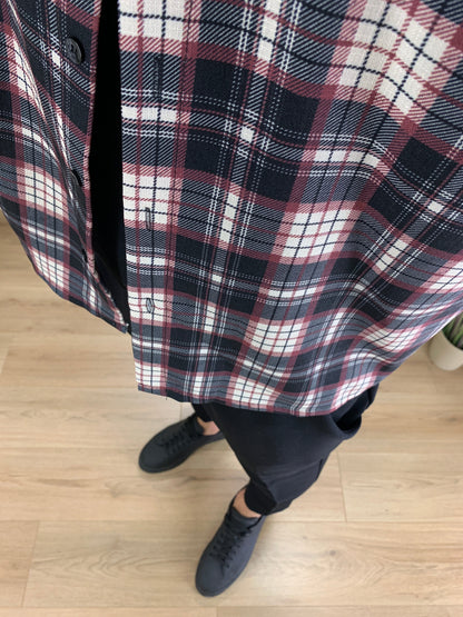 Camicia New York 00 con fantasia a quadri col. Beige