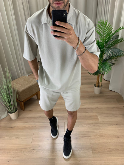 Completo 321 Bermuda + Polo col. Beige