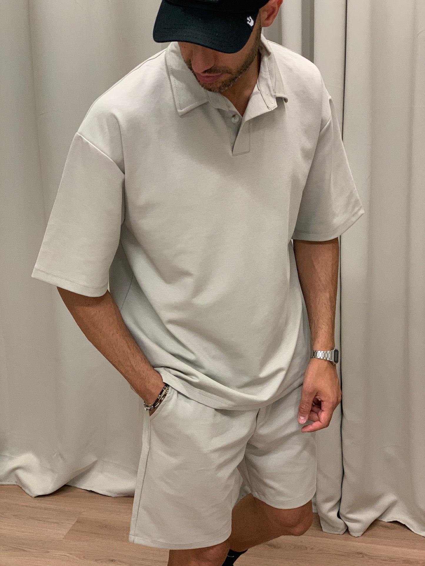 Completo 321 Bermuda + Polo col. Beige