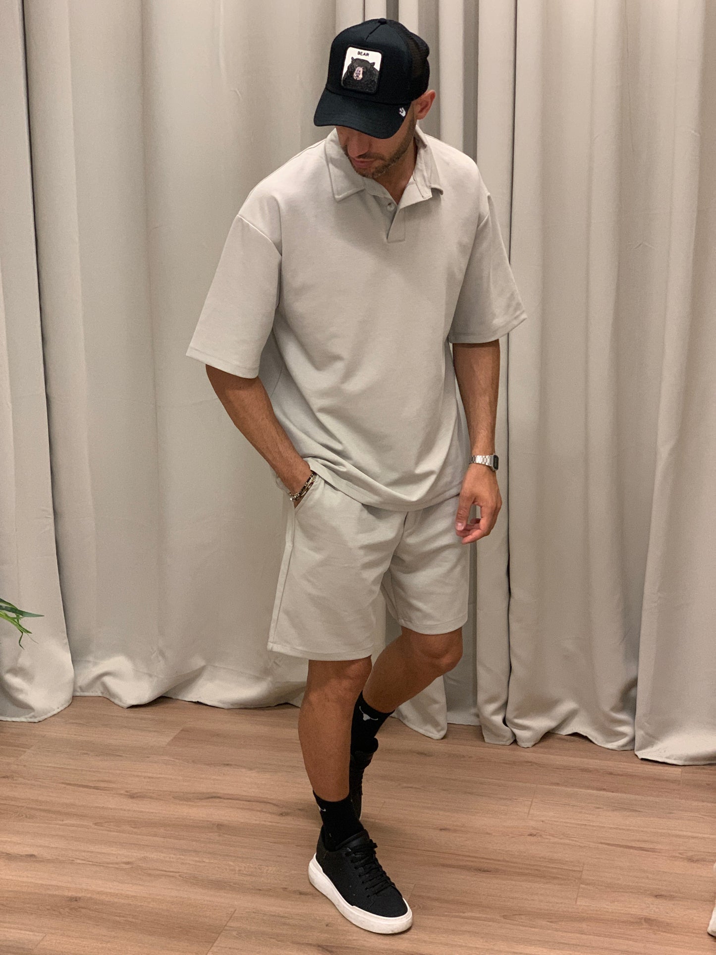 Completo 321 Bermuda + Polo col. Beige