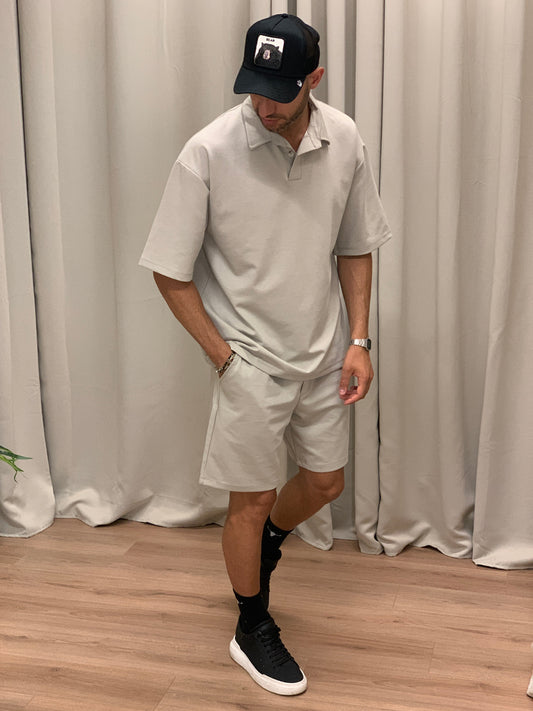 Completo 321 Bermuda + Polo col. Beige