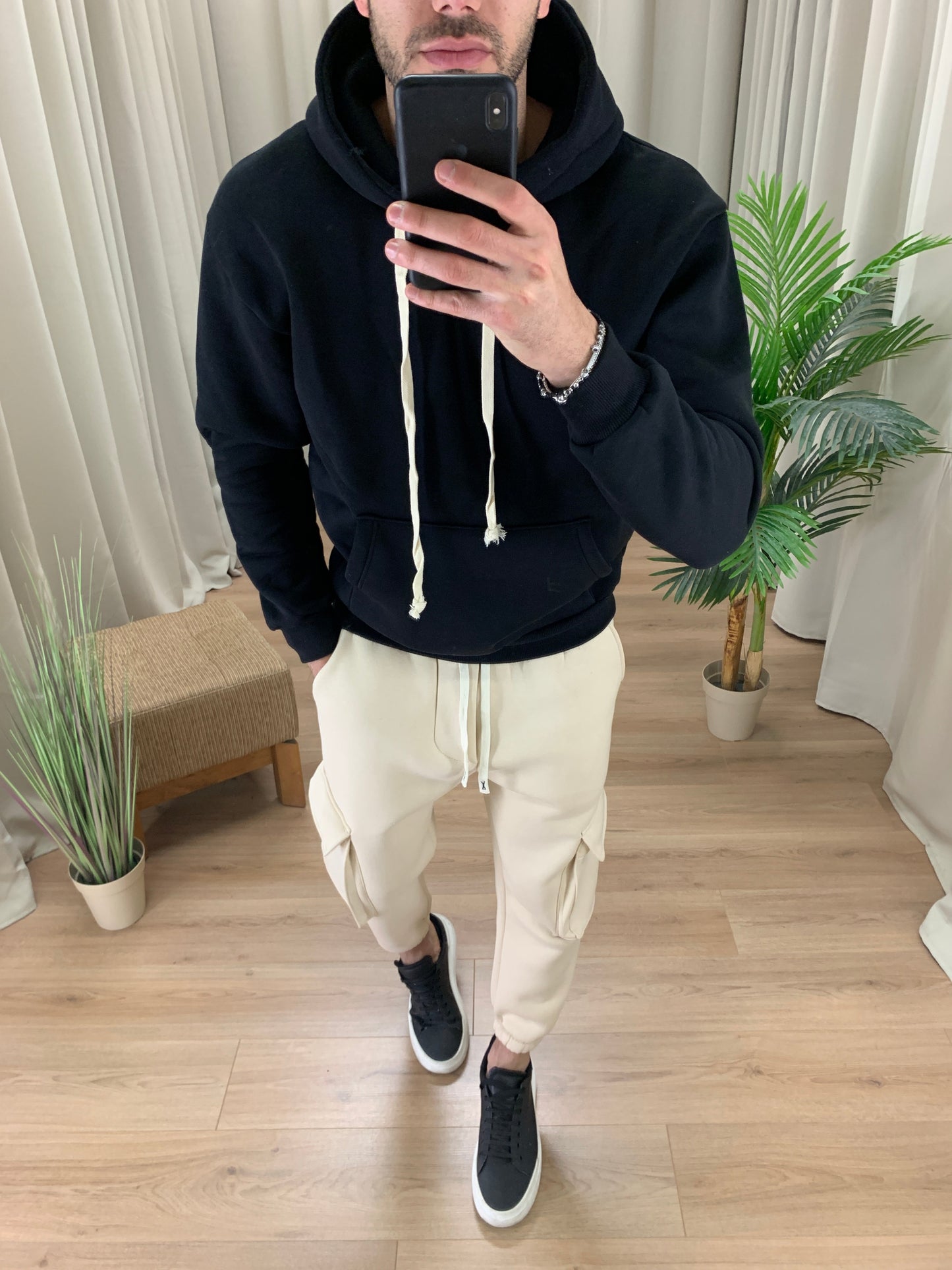 Pantalone Cargo Luiz in Caldo Cotone col. Beige