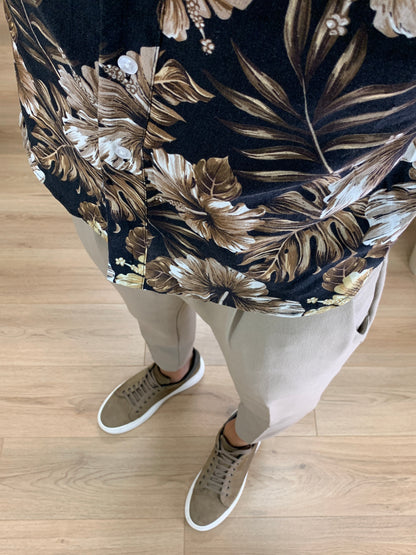 Camicia in Puro Lino Shada Party col. Nero