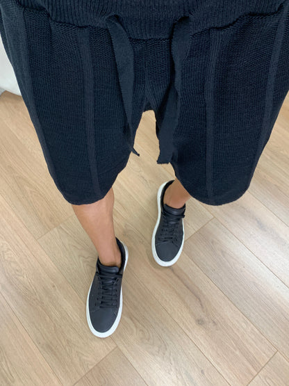 Completo 2511  Polo in Maglia + Bermuda col. Nero