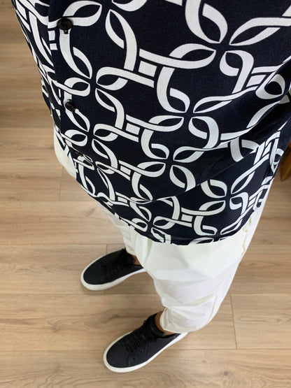 Camicia Massette con Fantasia col. Nero