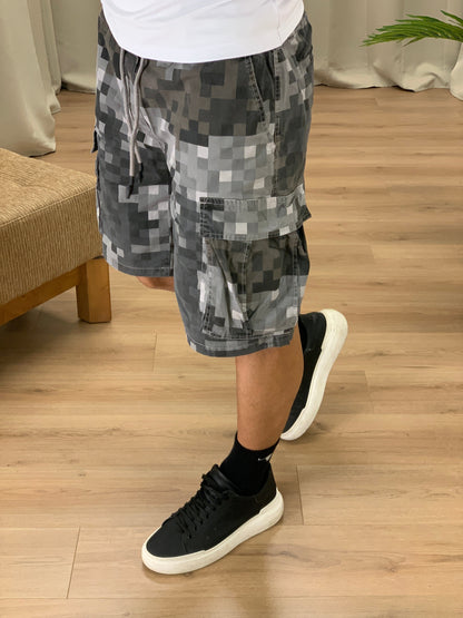 Bermuda Pixel Camo con Tasconi col. Nero