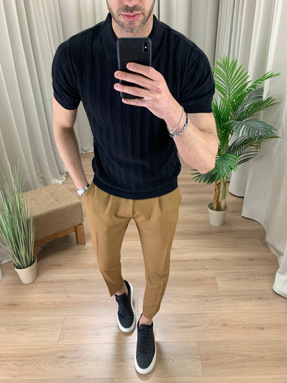 Pantalone Milano con pinces col. Cammello