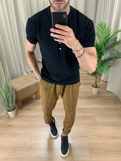 T-shirt Hombre in Cotone col. Nero