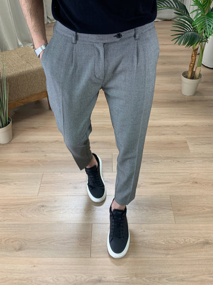 Pantalone Riviera con Microfantasia col. Grigio