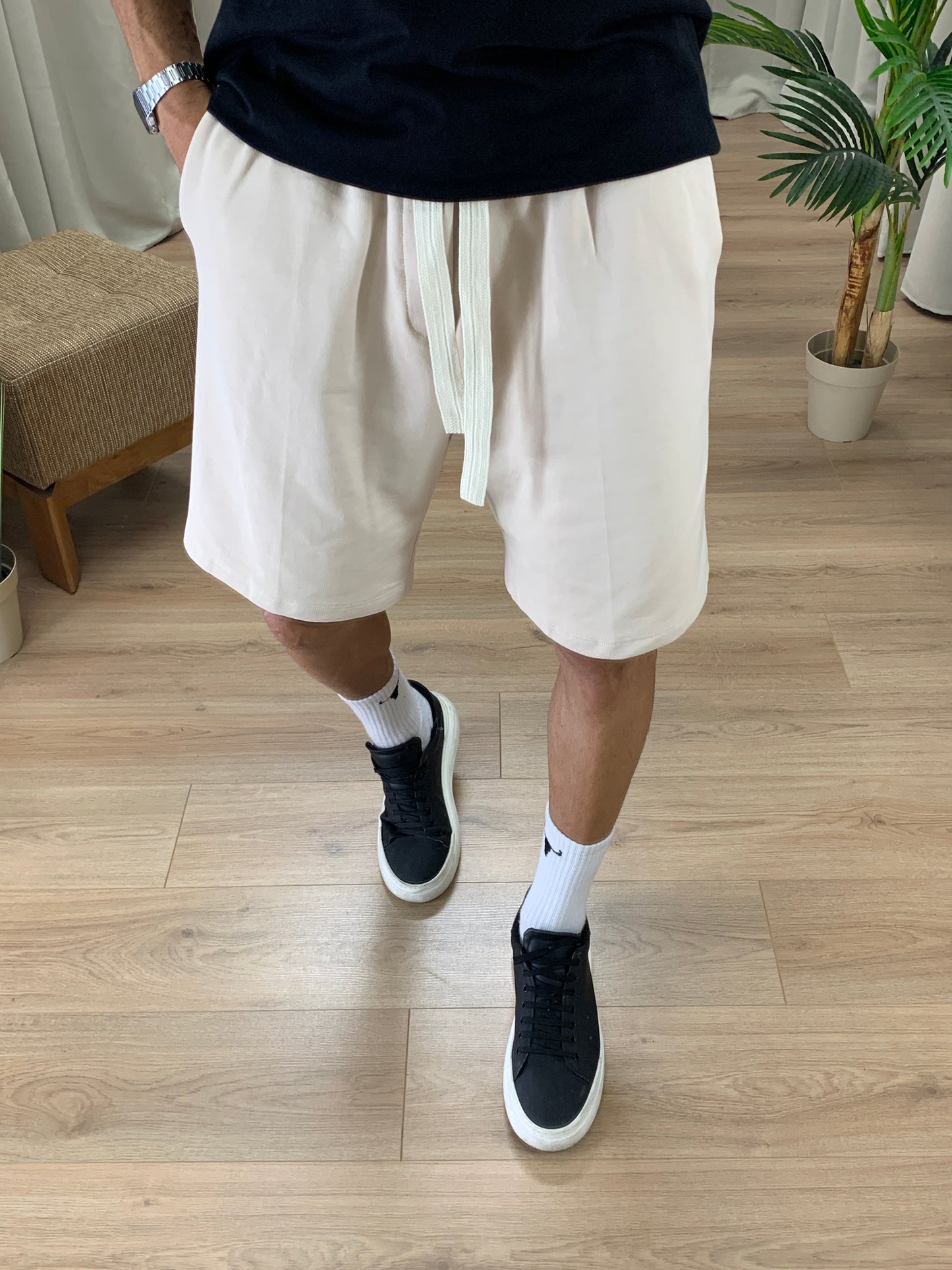 Bermuda Michael in Lino col. Beige