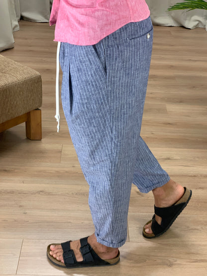 Pantalaccio Yabik comfort con elastico in Vita col. Blu