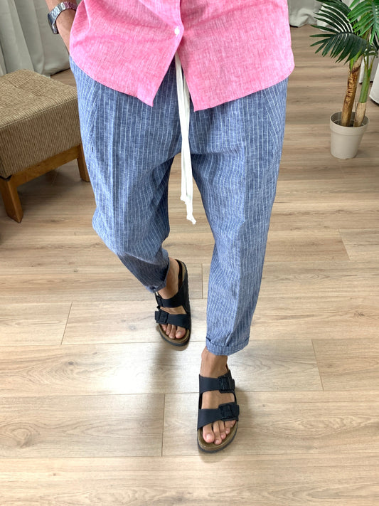 Pantalaccio Yabik comfort con elastico in Vita col. Blu