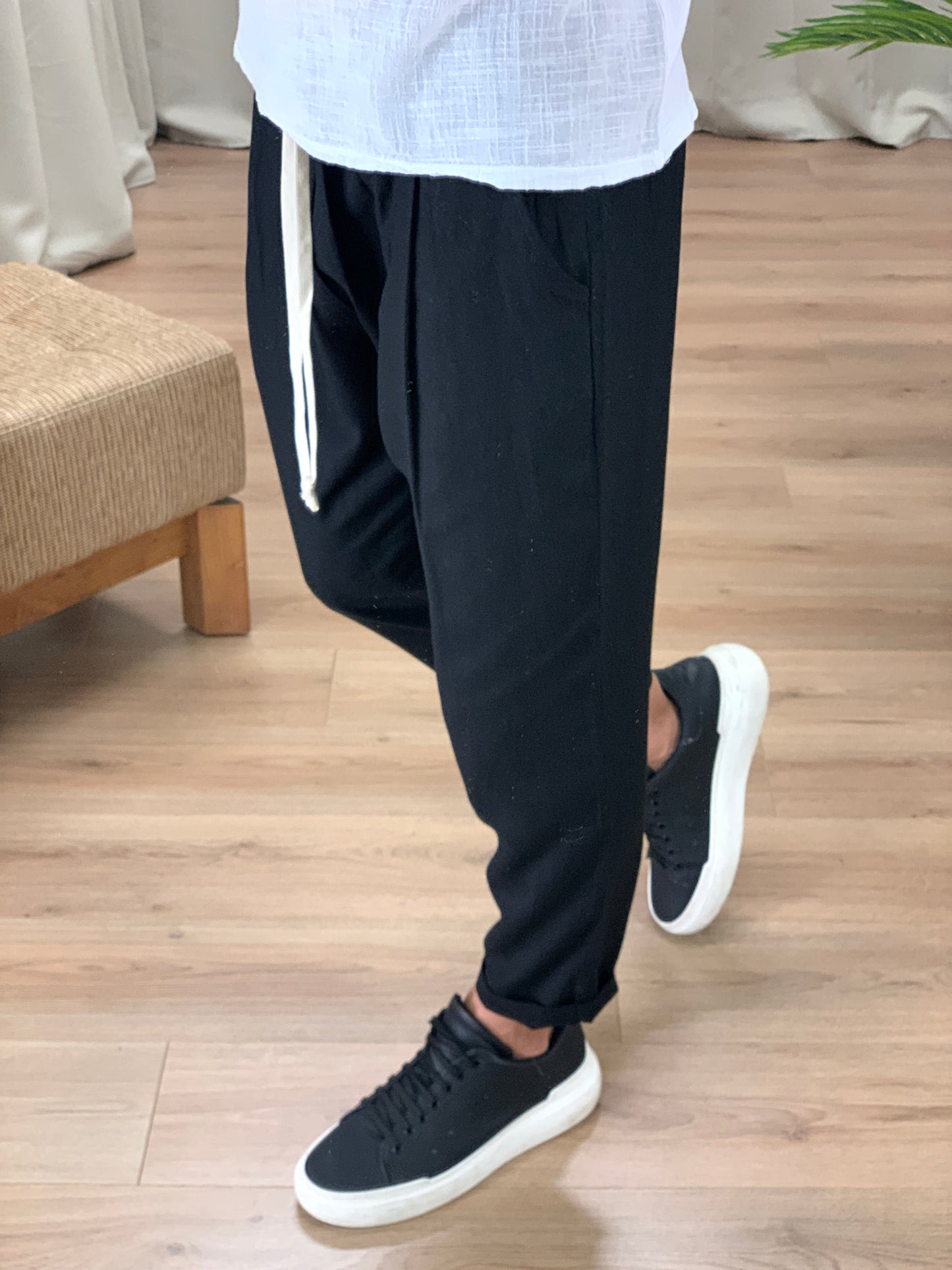 Pantalaccio Life con elastico in Vita col. Nero