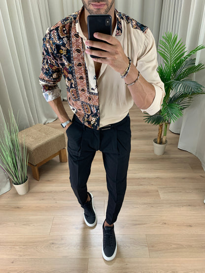 Pantalone Trieste con Fibbia e Pinces col. Nero