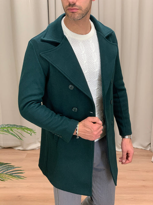 Cappotto Zurigo Doppiopetto col. Verde Bosco