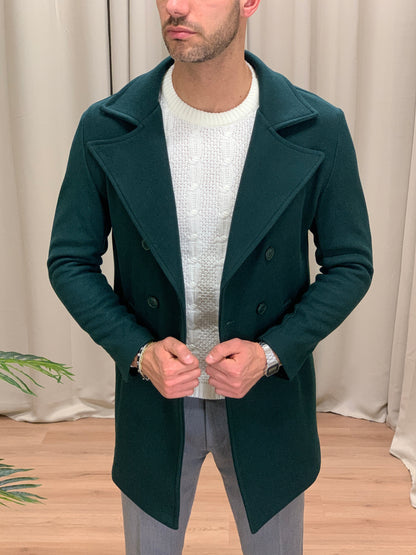 Cappotto Zurigo Doppiopetto col. Verde Bosco