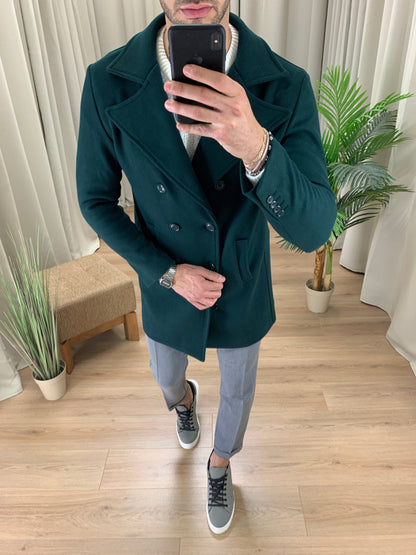 Cappotto Zurigo Doppiopetto col. Verde Bosco
