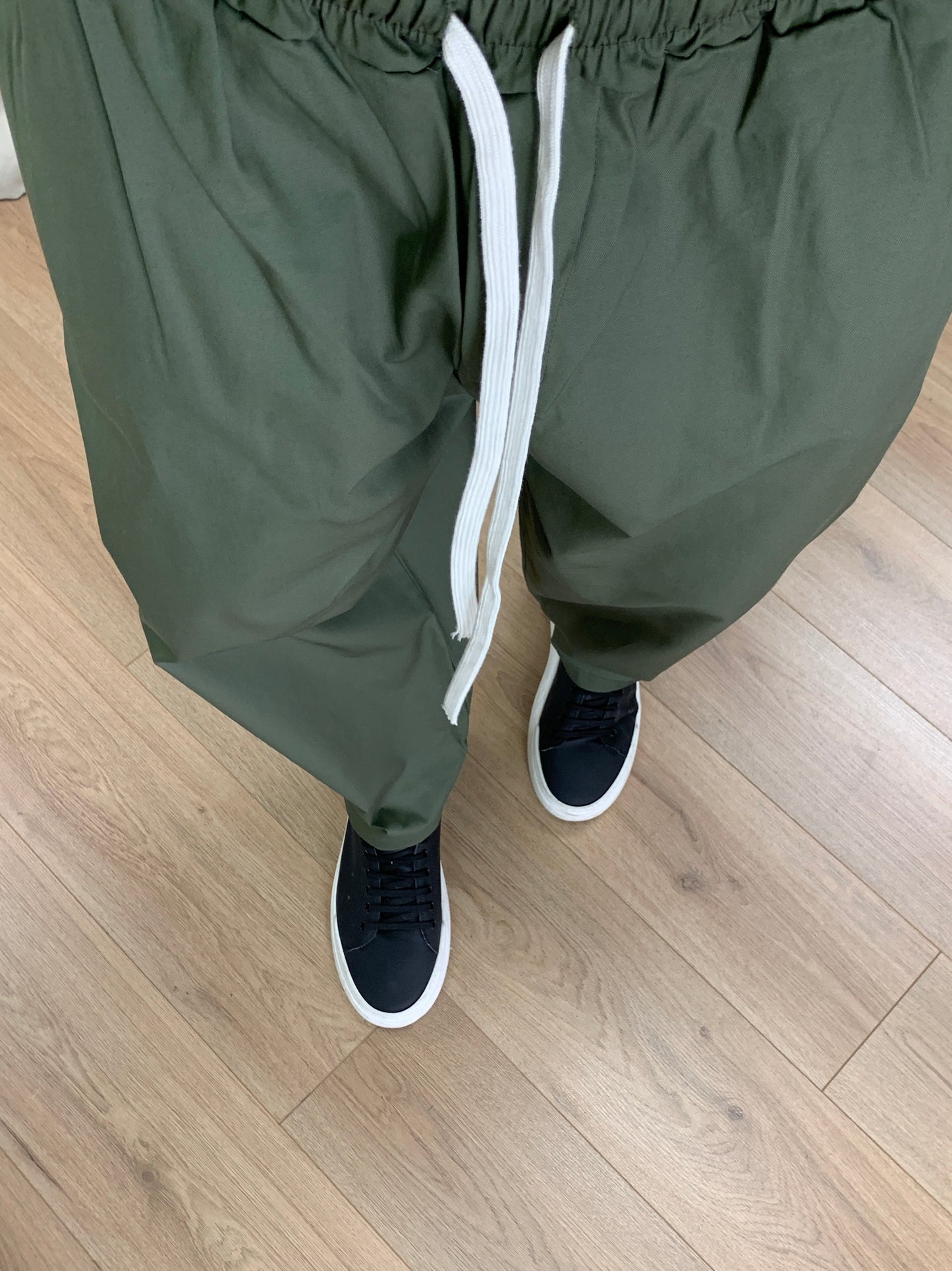 Pantalaccio Balloon con elastico in Vita col. Verde Militare