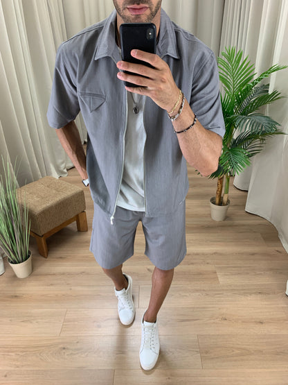 Completo 55 Bermuda + Camicia col. Grigio