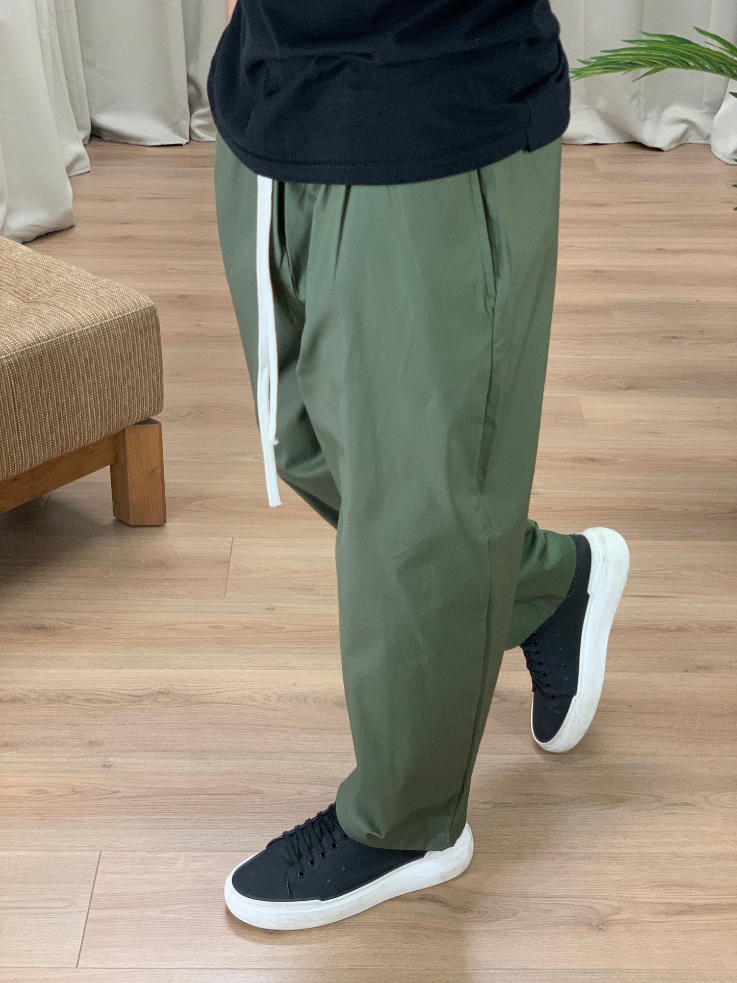 Pantalaccio Balloon con elastico in Vita col. Verde Militare