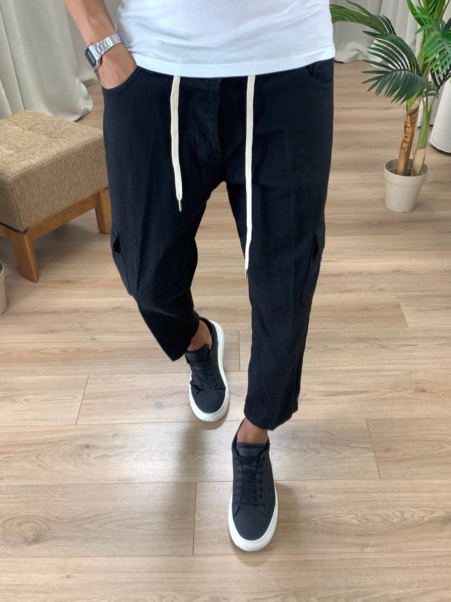 Jeans Poker cargo col. Nero