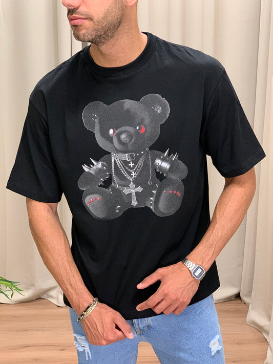 T-shirt Diabolic Bear Over Fit col. Nero