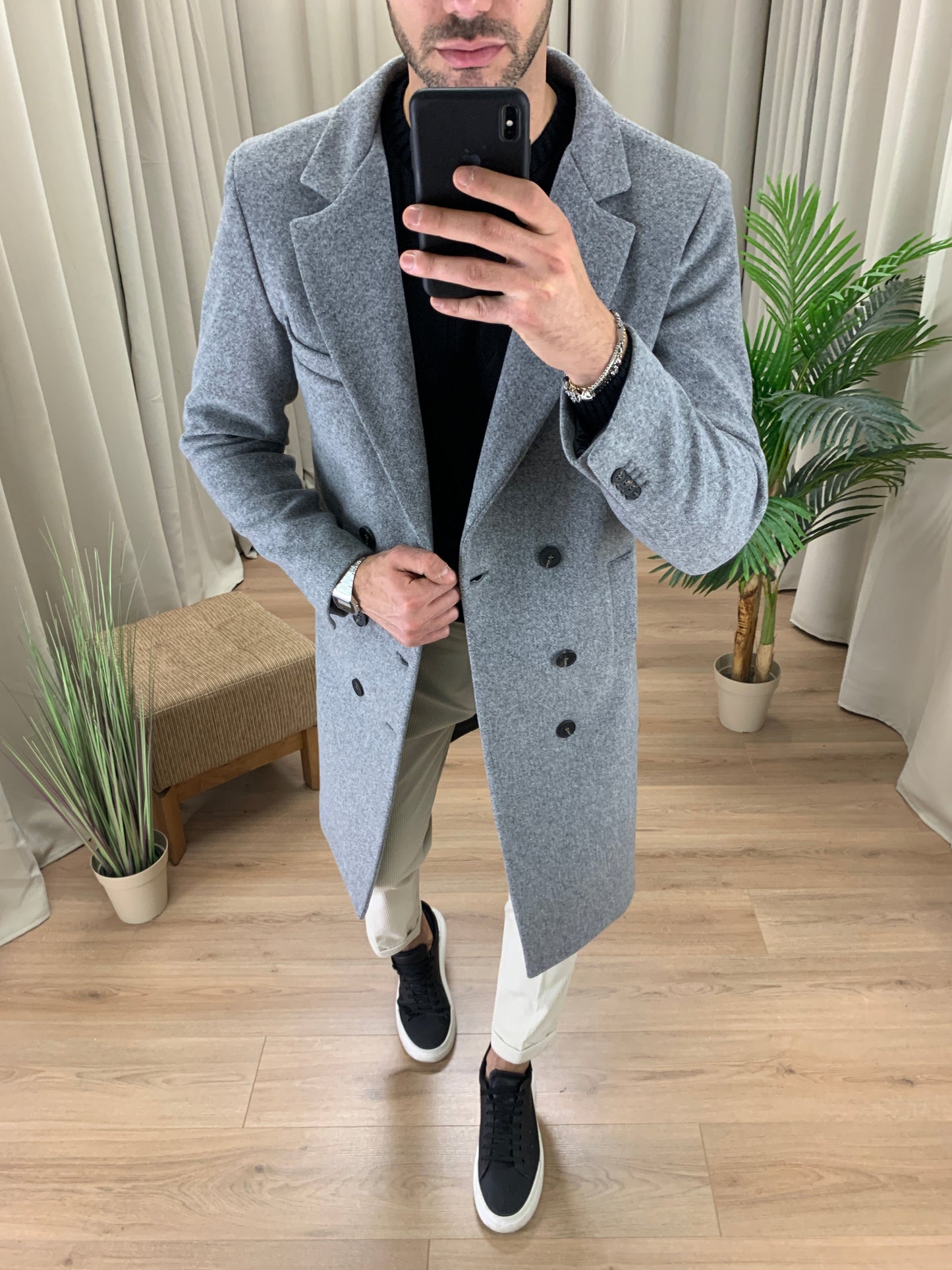 Cappotto Doppiopetto Bruxelles col. Grigio