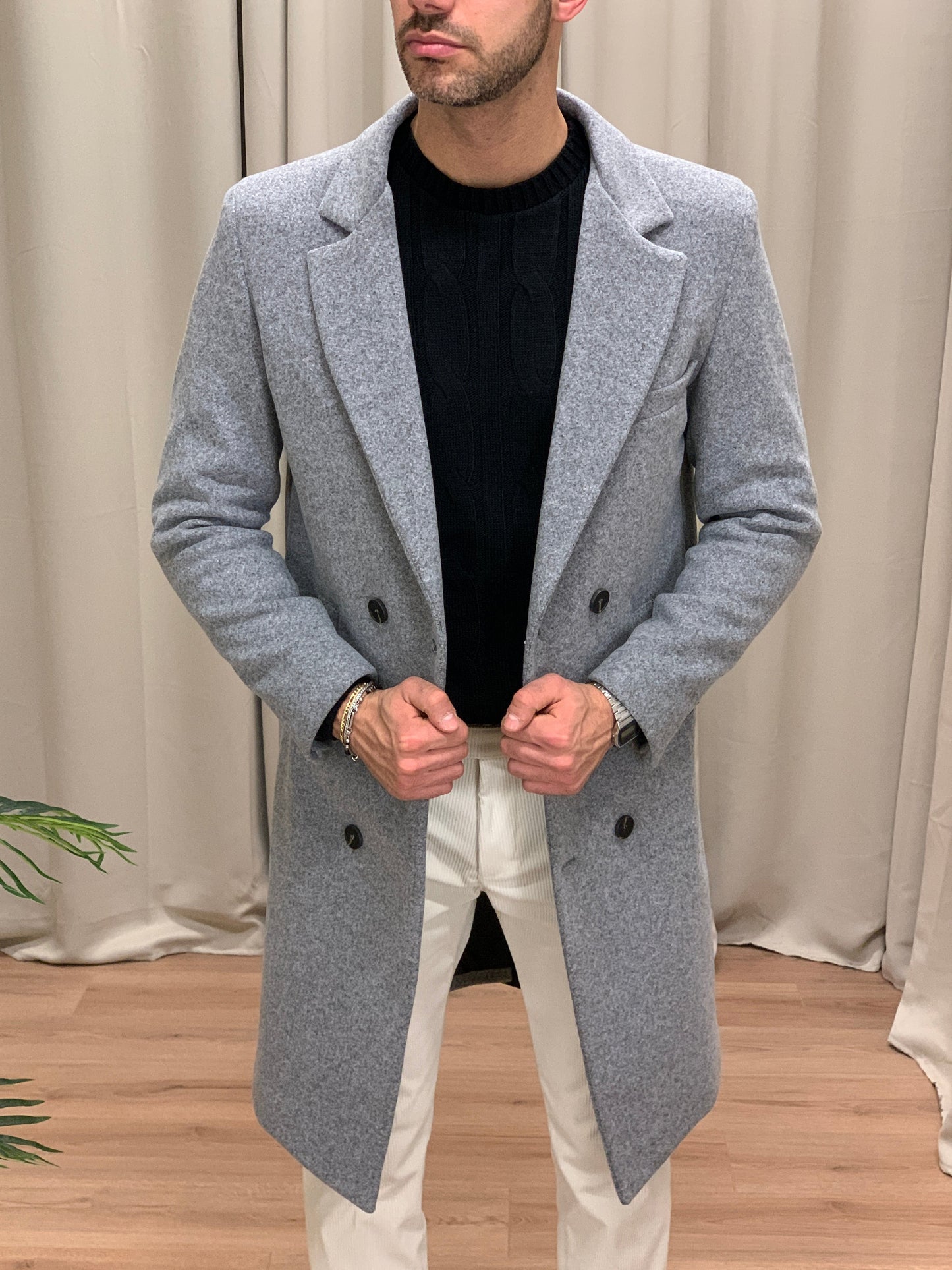 Cappotto Doppiopetto Bruxelles col. Grigio